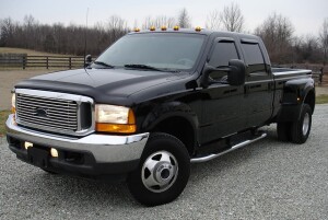 Large black truck